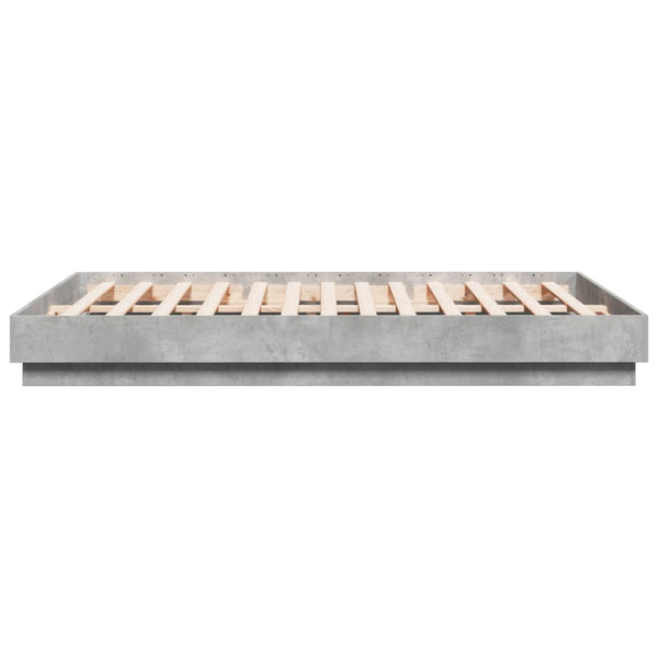 Betongraues Bettgestell Sz 120x200cm (Holz)