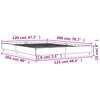 Betongraues Bettgestell Sz 120x200cm (Holz)