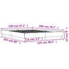 Graues Bettgestell 120x200cm (Holz)