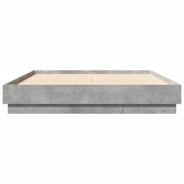Bettgestell Betongrau Sz 135x190cm (Holz)