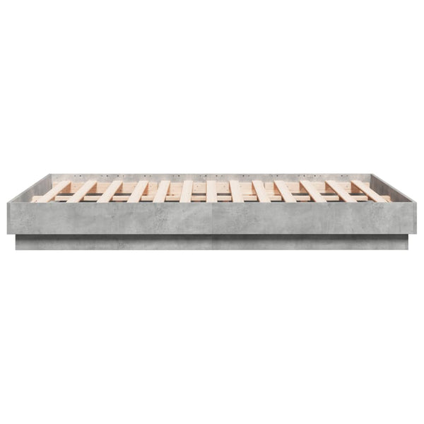 Bettgestell Betongrau Sz 135x190cm (Holz)