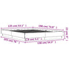 Bettgestell Betongrau Sz 135x190cm (Holz)