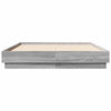 Graues Bettgestell Gr. 135x190cm (Holz)