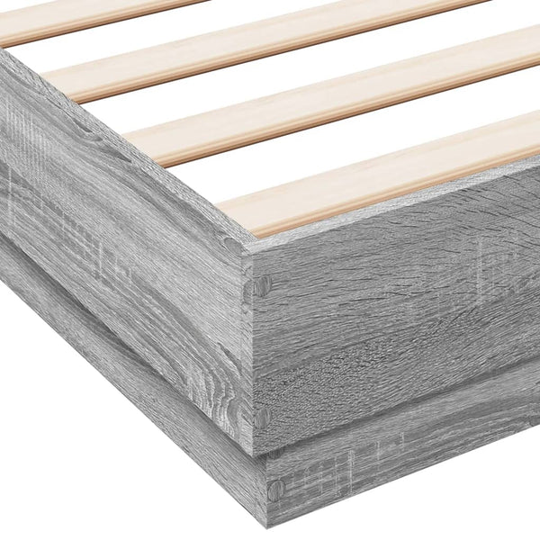 Graues Bettgestell Gr. 120x190cm (Holz)
