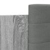 Graues Sonoma-Bettgestell mit Kopfteil Belghe 75x190cm (Holz)