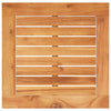 Schwarzer Gartentisch Gugiu 38x38x42cm (Polyrattan und Akazienholz)
