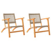 Beige Gartenstühle Sentie (2er-Set Polyrattan und Akazienholz)