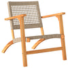 Beige Gartenstühle Sentie (2er-Set Polyrattan und Akazienholz)