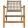 Beige Gartenstühle Sentie (2er-Set Polyrattan und Akazienholz)