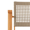 Beige Gartenstühle Sentie (2er-Set Polyrattan und Akazienholz)