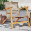 Beige Gartenstühle Sentie (2er-Set Polyrattan und Akazienholz)