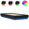 Schwarzes Bettgestell mit LED-Beleuchtung Virginie 100x200cm
