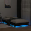 Schwarzes Bettgestell mit LED-Beleuchtung Virginie 100x200cm