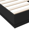 Schwarzes Bettgestell mit LED-Beleuchtung Virginie 100x200cm