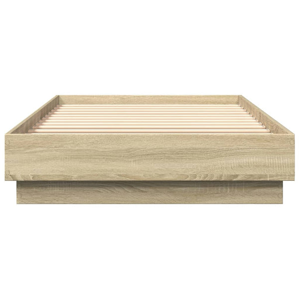 Sonoma-Eiche Bettgestell Virginie 100x200cm (mit LED-Beleuchtung)