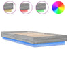 Graues Bettgestell mit LED-Beleuchtung Virginie 100x200cm