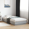 Graues Bettgestell mit LED-Beleuchtung Virginie 100x200cm