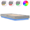Graues Bettgestell mit LED-Beleuchtung Virginie 90x200cm