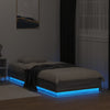 Graues Bettgestell mit LED-Beleuchtung Virginie 90x200cm