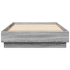 Graues Bettgestell mit LED-Beleuchtung Virginie 90x200cm