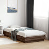 Bettgestell Virginia aus brauner Eiche mit LED-Beleuchtung 90x200cm