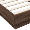 Bettgestell Virginia aus brauner Eiche mit LED-Beleuchtung 90x200cm