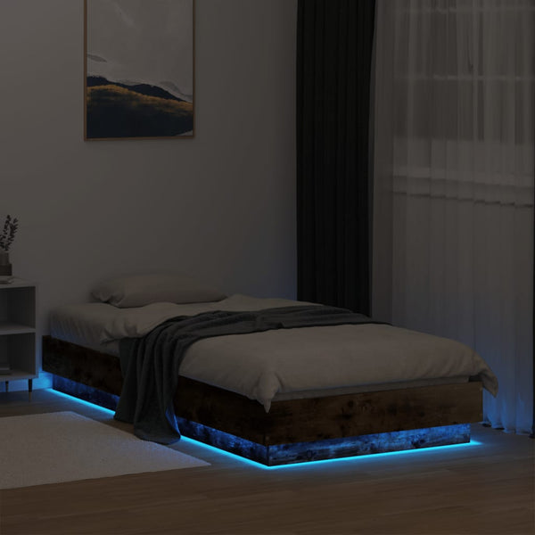 Bettgestell Savutammi mit LED-Beleuchtung Virginie 90x190cm