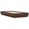 Bettgestell Russeiche LED-Beleuchtung Virginie 90x190cm