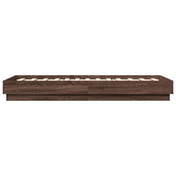 Bettgestell Russeiche LED-Beleuchtung Virginie 90x190cm