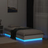 Weißes Bettgestell mit LED-Beleuchtung Virginie 75x190cm