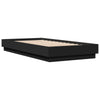 Schwarzes Bettgestell mit LED-Beleuchtung Virginie 75x190cm