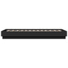 Schwarzes Bettgestell mit LED-Beleuchtung Virginie 75x190cm