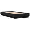 Schwarzes Bettgestell mit LED-Beleuchtung Virginie 75x190cm