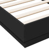 Schwarzes Bettgestell mit LED-Beleuchtung Virginie 75x190cm