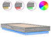 Graues Bettgestell mit LED-Beleuchtung Virginie 75x190cm