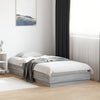 Graues Bettgestell mit LED-Beleuchtung Virginie 75x190cm