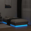 Graues Bettgestell mit LED-Beleuchtung Virginie 75x190cm