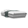 Graues Bettgestell mit LED-Beleuchtung Virginie 75x190cm