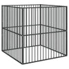 Hundezwinger Steliade, schwarz (4 Paneele, verzinkter Stahl)