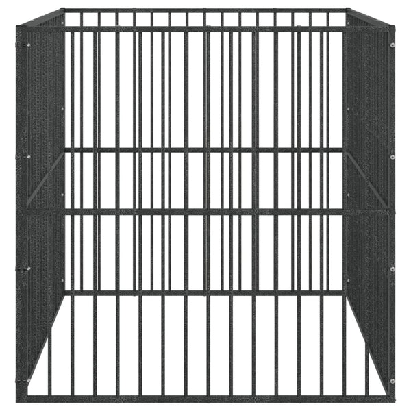 Hundezwinger Steliade, schwarz (4 Paneele, verzinkter Stahl)