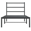 Schwarzes Metallbettgestell mit Kopfteil Mincu 90x190cm