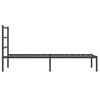 Schwarzes Metallbettgestell mit Kopfteil Mincu 90x190cm