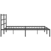 Schwarzes Metallbettgestell mit Kopfteil Mincu 193x203cm