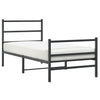 Schwarzes Metallbettgestell mit Kopfteil Mincu 90x190cm