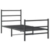 Schwarzes Metallbettgestell mit Kopfteil Mincu 90x190cm