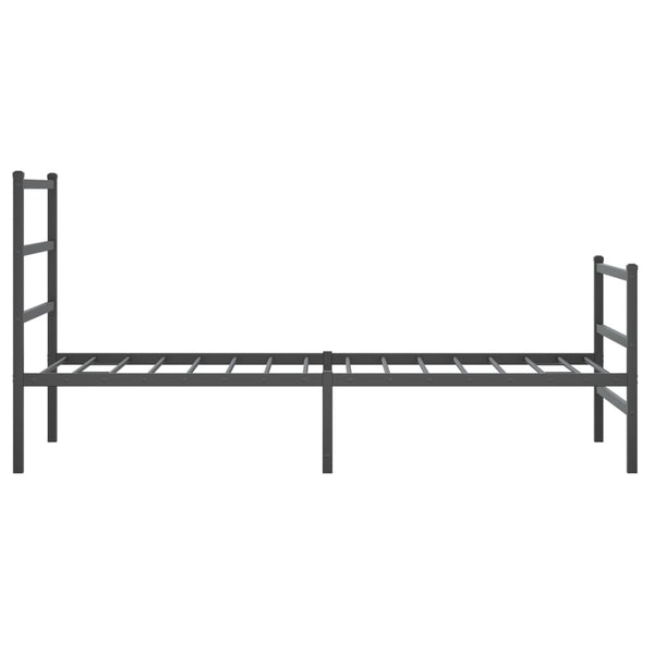 Schwarzes Metallbettgestell mit Kopfteil Mincu 90x190cm
