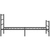 Schwarzes Metallbettgestell mit Kopfteil Mincu 107x203cm