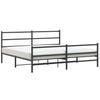 Schwarzes Metallbettgestell mit Kopfteilen Mincu 183x213cm