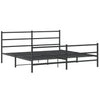 Schwarzes Metallbettgestell mit Kopfteilen Mincu 183x213cm