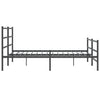 Schwarzes Metallbettgestell mit Kopfteilen Mincu 183x213cm
